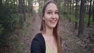 Mira Shark - Sexy nymphomaniac in the forest made me cum in her mouth