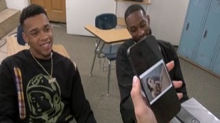 Busty teacher fucked by black students